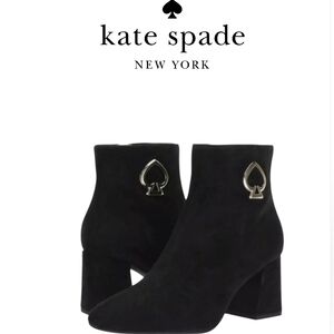 Kate Spade Alihandra Black Suede Ankle Boots Size: 7M